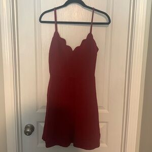 XL spaghetti strap red dress